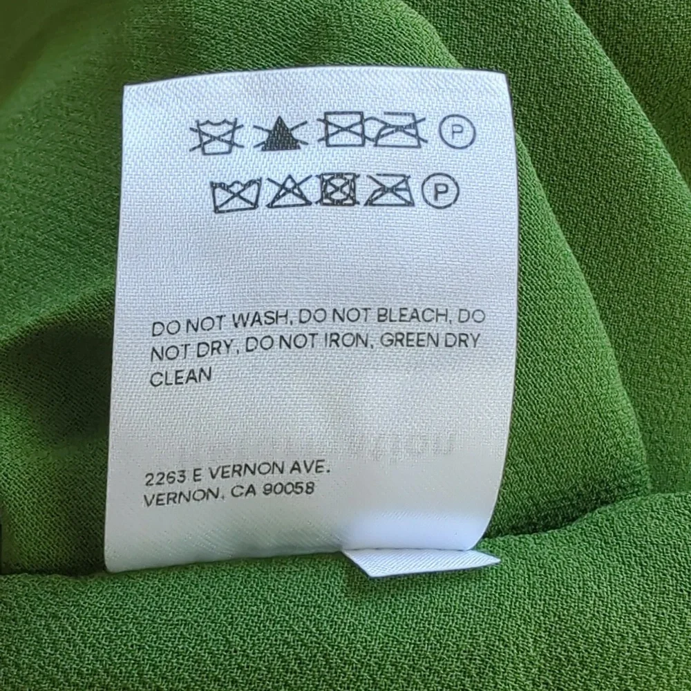 NWT | Reformation | Sandy Beth Moss Green Puff Sleeve Midi Dress - Picture 10 of 13